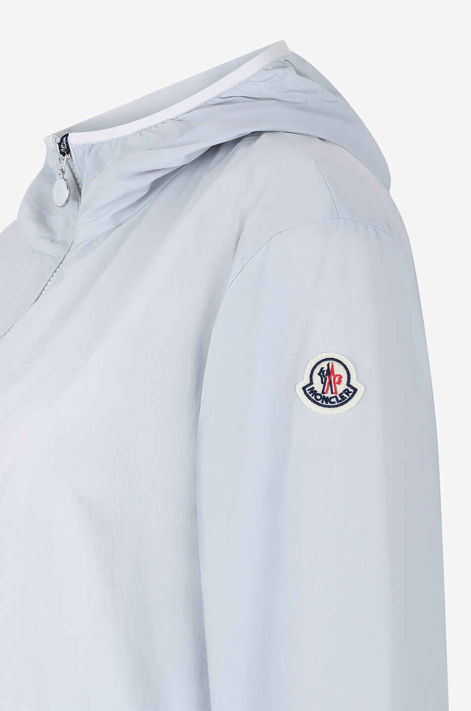MONCLER Fegeo technical poplin windbreaker jacket Women LIGHT GREY 3