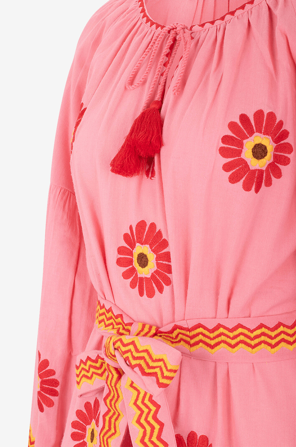 BENARAS BY CITRUS Langer blütenbestickter Kaftan Malorica Veronica Damen ROSA 3