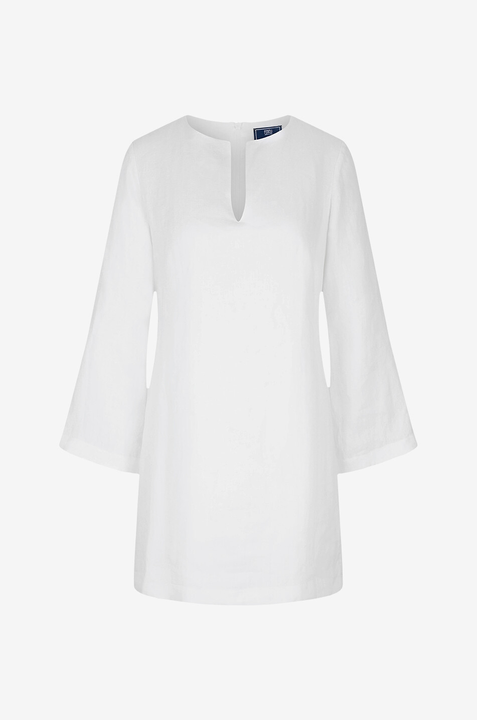 FEDELI Robe courte en lin Pantelleria Femme BLANC 1