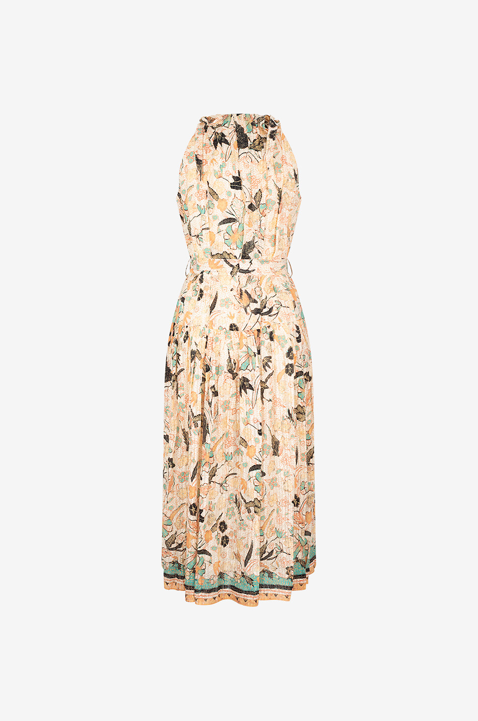 Robe midi sans manches en coton mélangé Samar