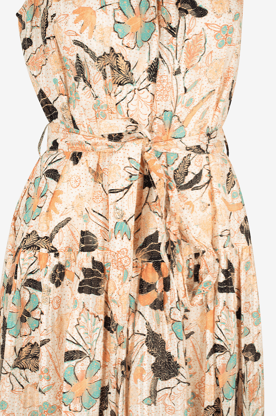 Robe midi sans manches en coton mélangé Samar