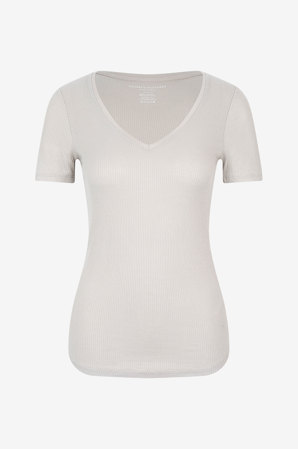 V-neck viscose short-sleeved T-shirt