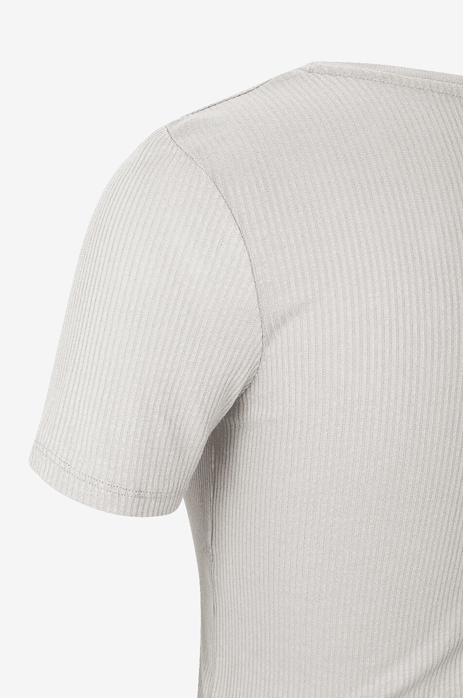 V-neck viscose short-sleeved T-shirt
