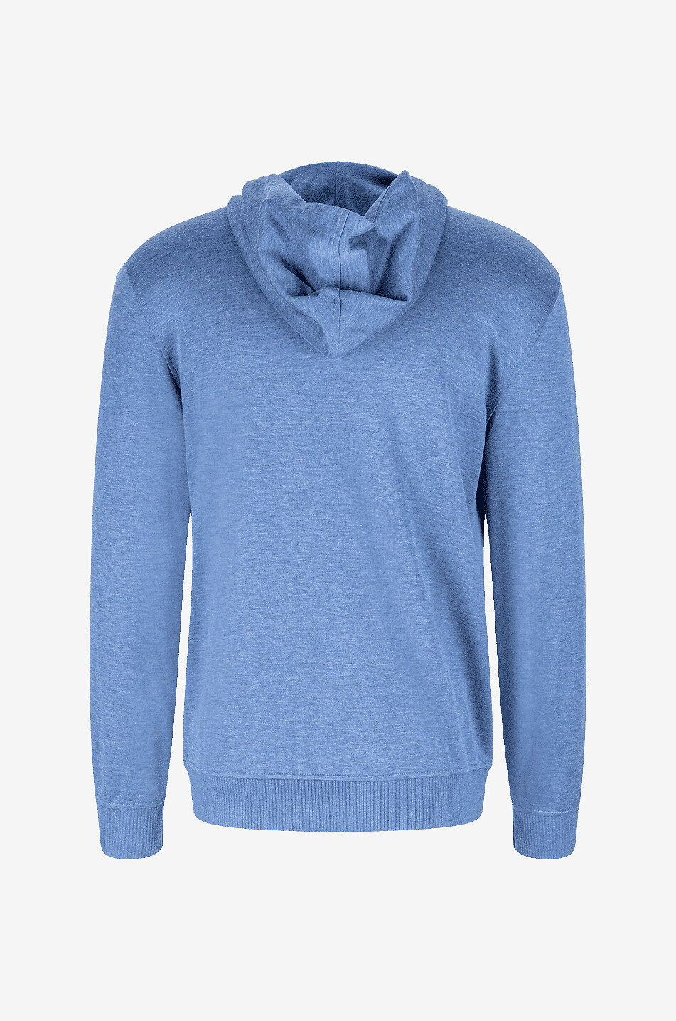 MAURIZIO BALDASSARI Cardigan zippé à capuche en soie et coton Homme BLEU MOYEN 2