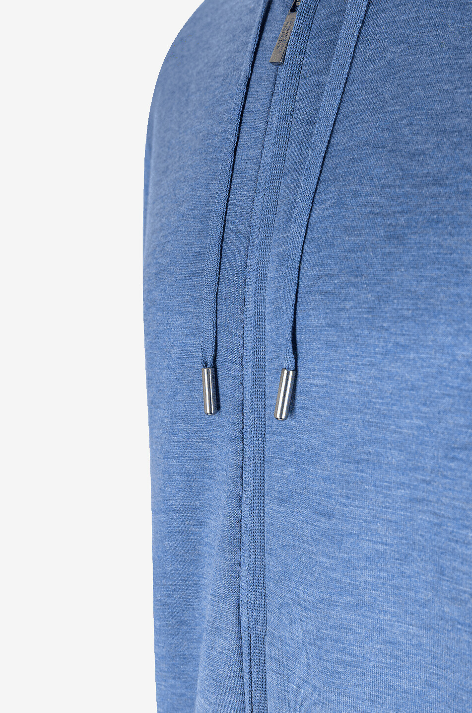 MAURIZIO BALDASSARI Cardigan zippé à capuche en soie et coton Homme BLEU MOYEN 3