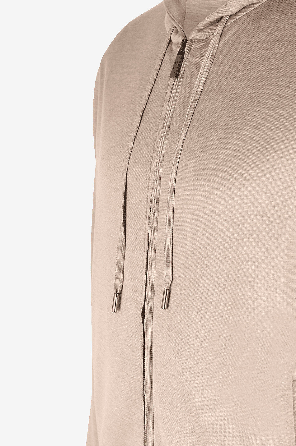 MAURIZIO BALDASSARI Cardigan zippé à capuche en soie et coton Homme MARRON 3