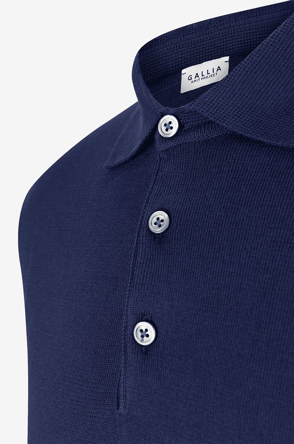 GALLIA Polo à manches courtes en coton Billy Homme BLEU MOYEN 3