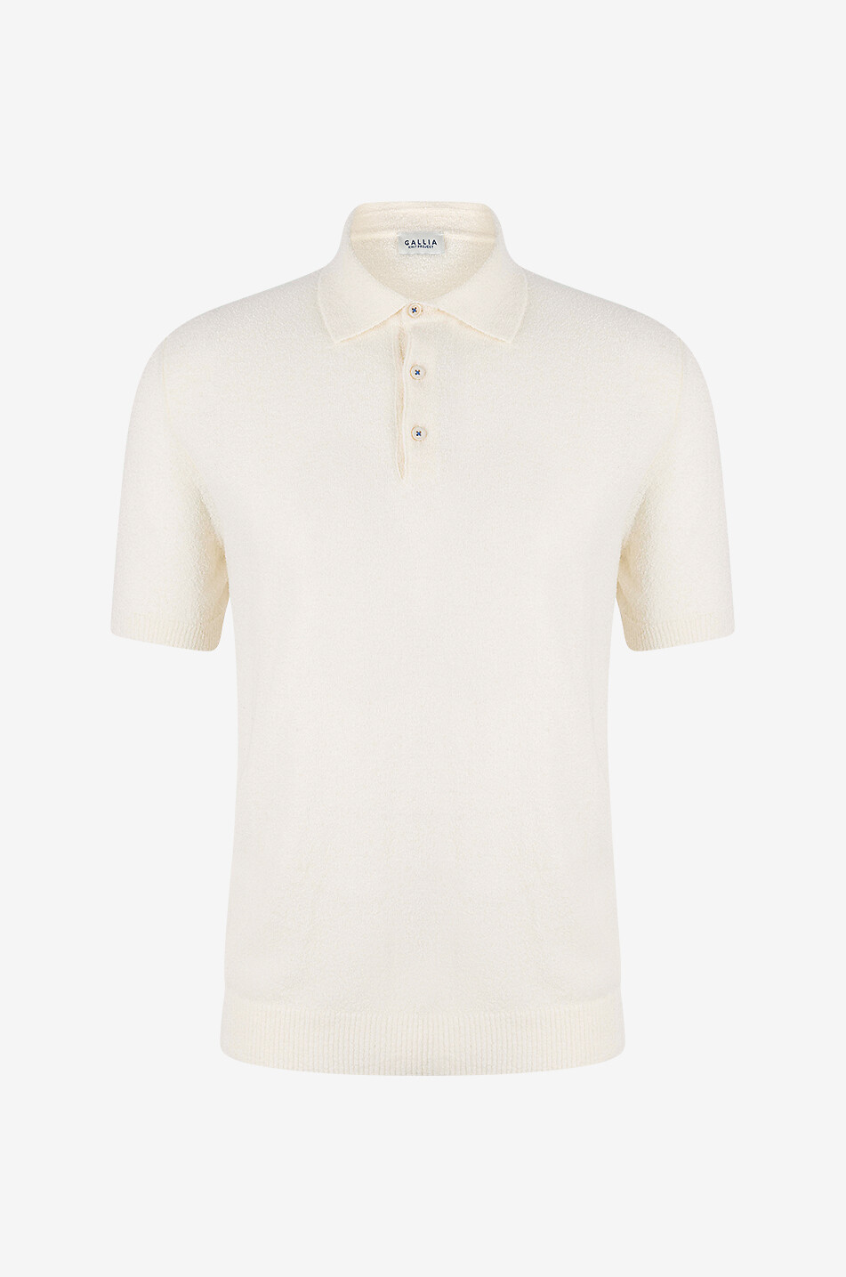 GALLIA James cotton short-sleeved polo shirt Men WHITE 1