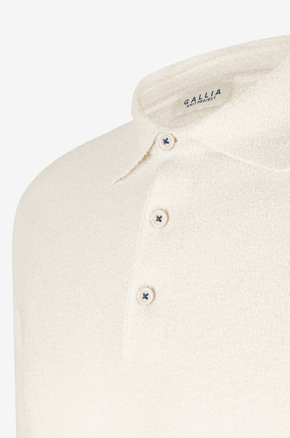 GALLIA James cotton short-sleeved polo shirt Men WHITE 3