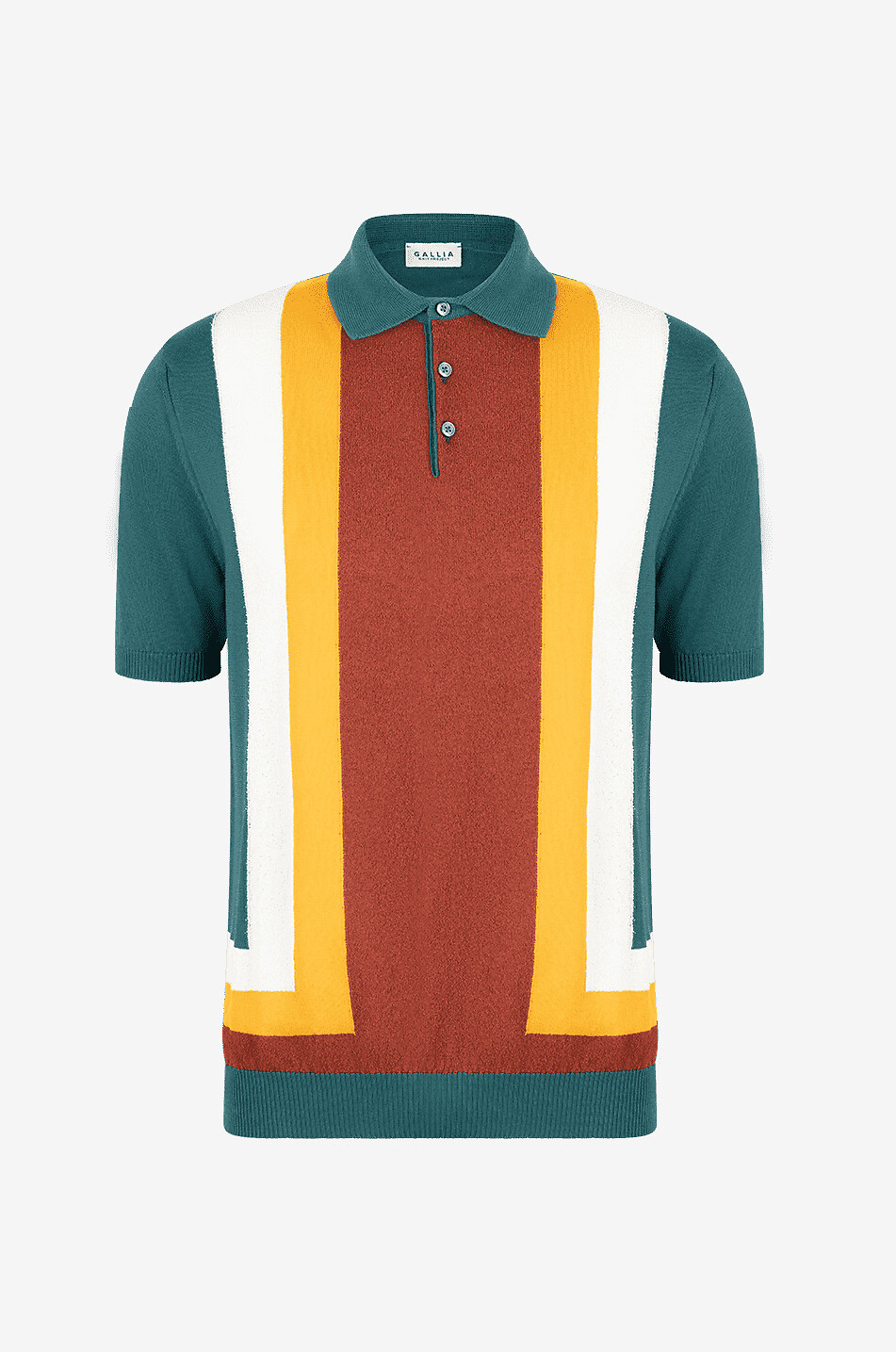 Adams cotton short-sleeved knit polo shirt
