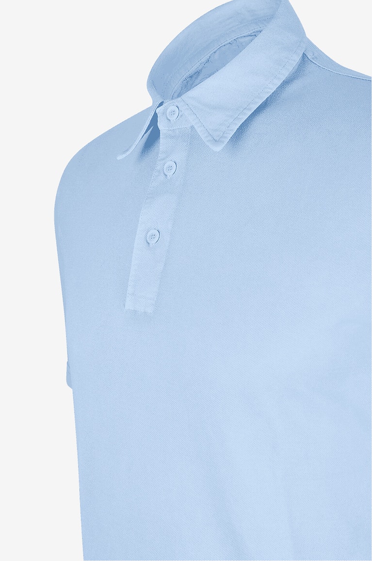 FEDELI Polo en coton Bell Homme BLEU CLAIR 3