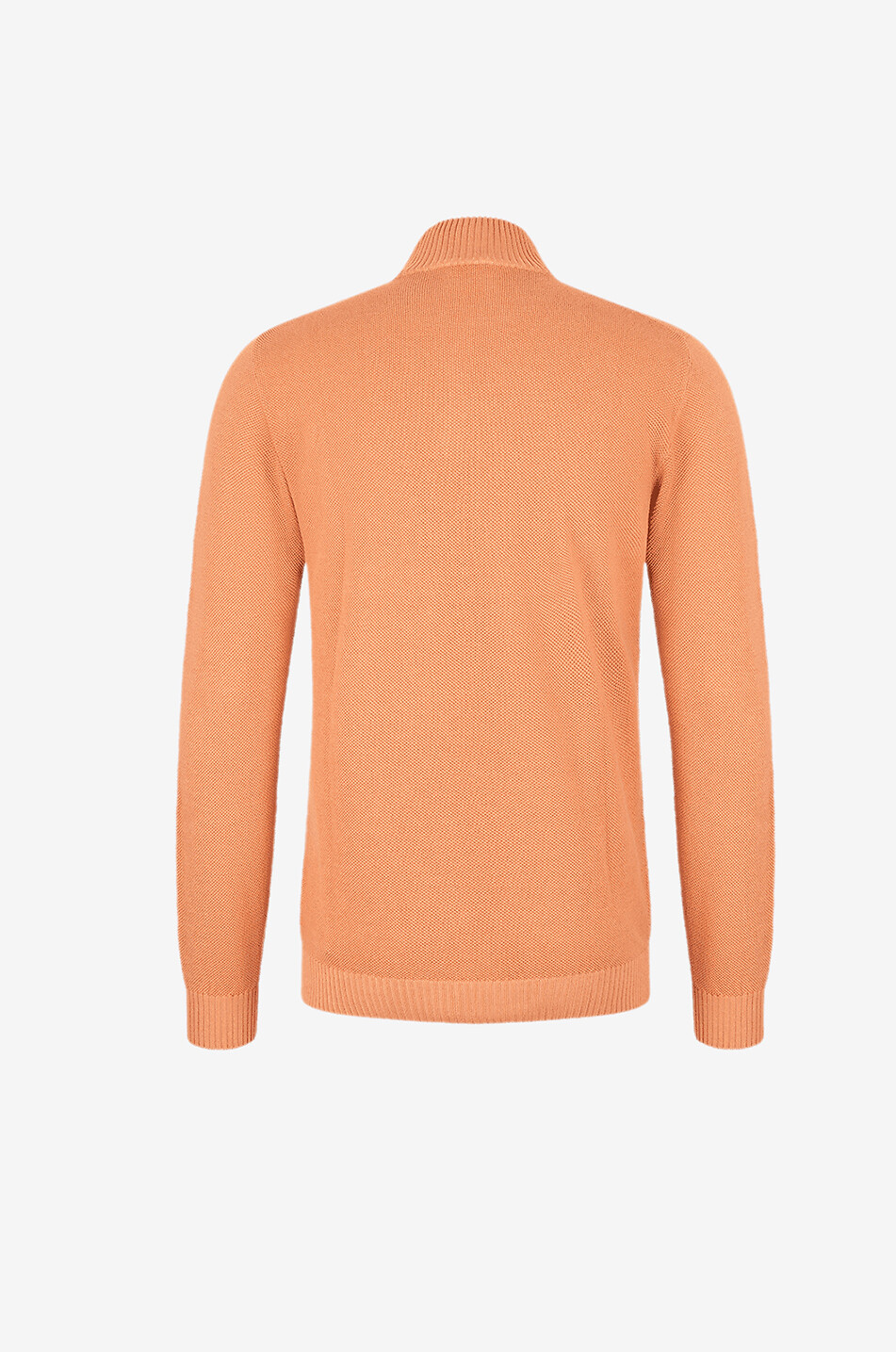 FEDELI Half-zip stand-up collar cotton jumper Men MEDIUM ORANGE 2