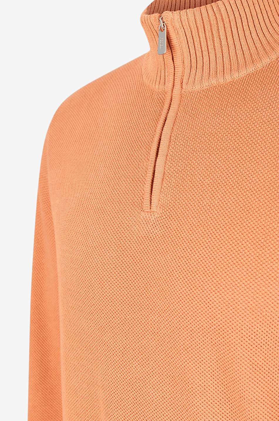 FEDELI Half-zip stand-up collar cotton jumper Men MEDIUM ORANGE 3