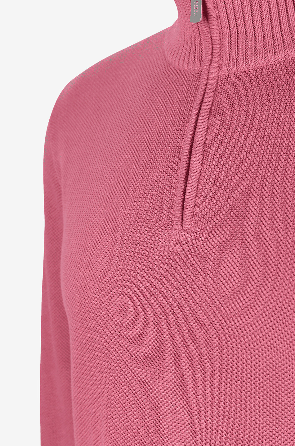 Pull en coton à col montant zippé