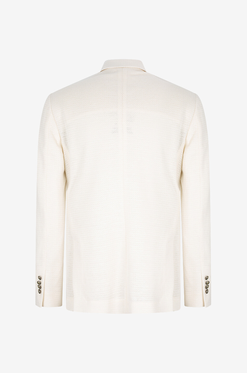 CIRCOLO 1901 Double-breasted cotton and linen tweed blazer Men WHITE 2