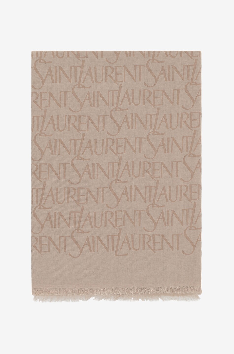 SAINT LAURENT PARIS Grand foulard en jacquard Yves Saint Laurent Femme BEIGE 1