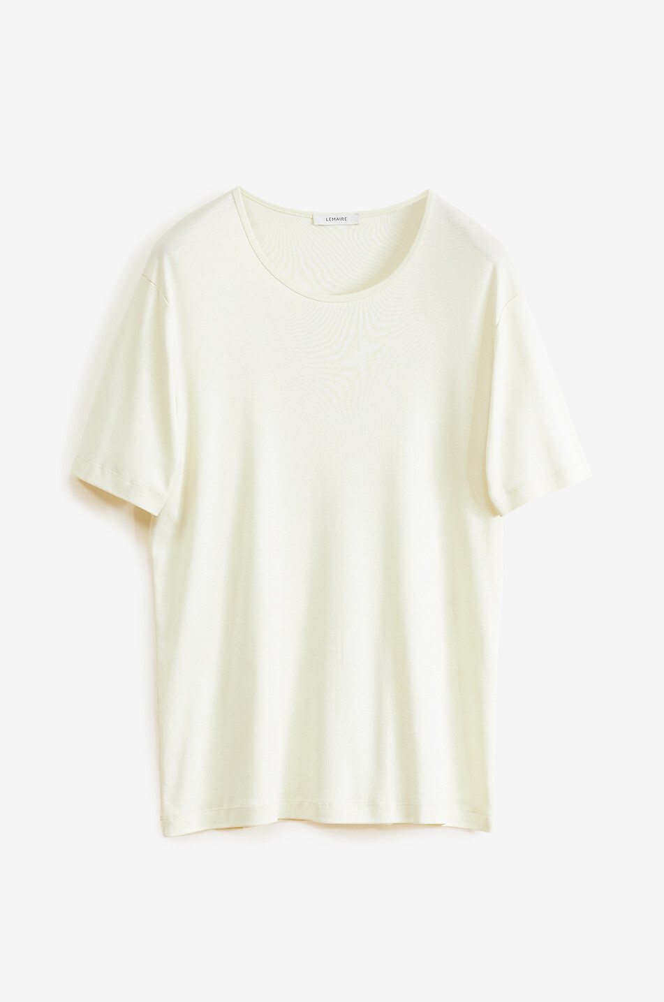 Geripptes T-Shirt mit U-Ausschnitt