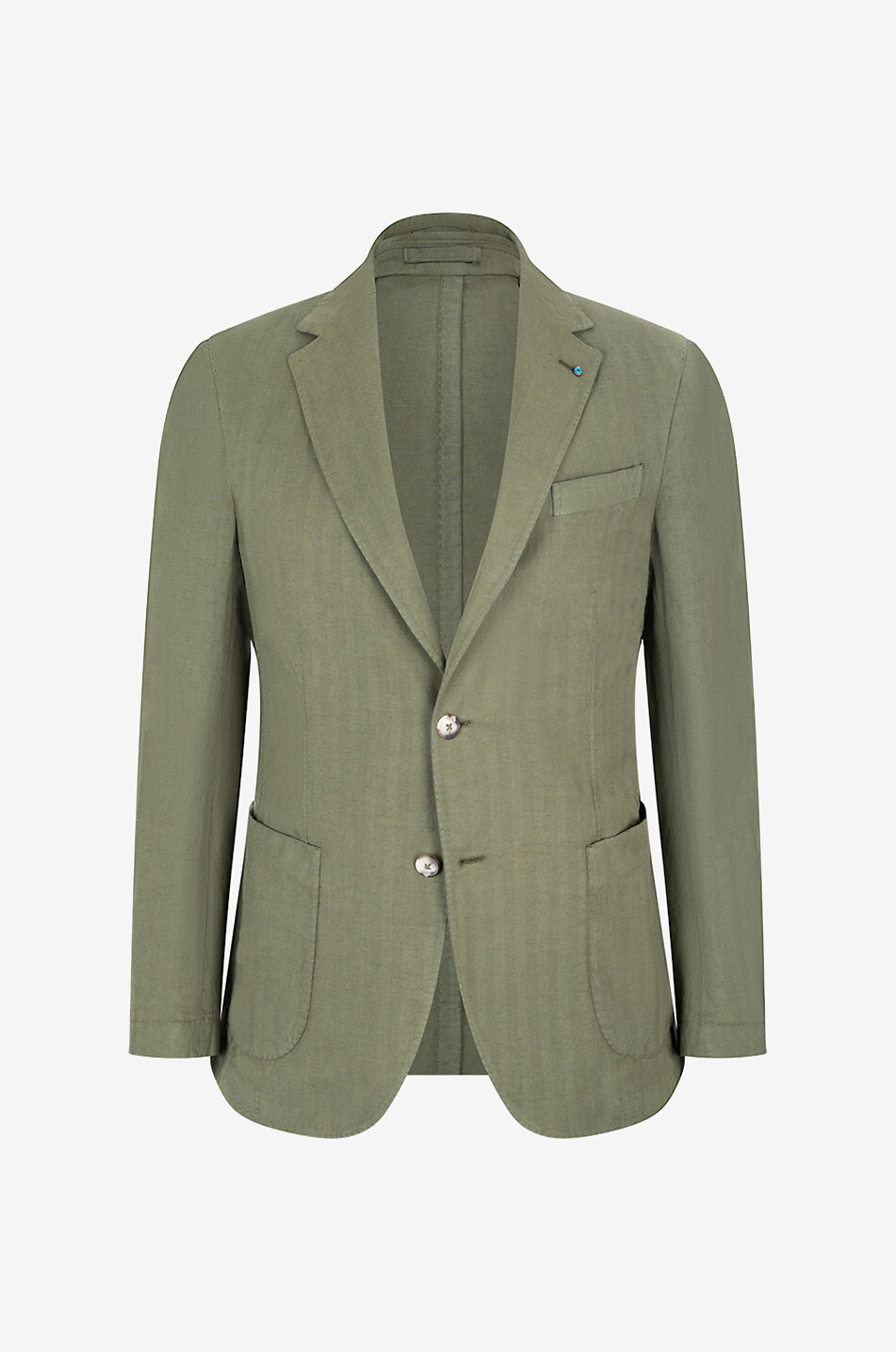 GIAMPAOLO Blazer aus Lyocell Leinen und Baumwolle Novoli Herren MITTELGRÜN 1