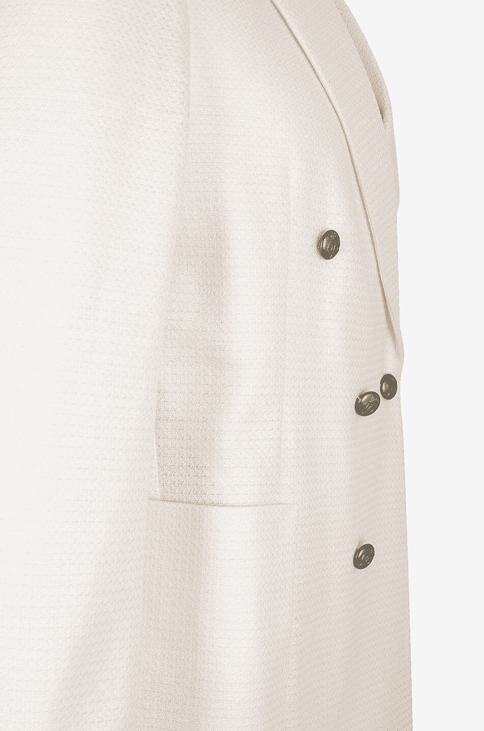 CIRCOLO 1901 Double-breasted cotton and linen tweed blazer Men WHITE 3