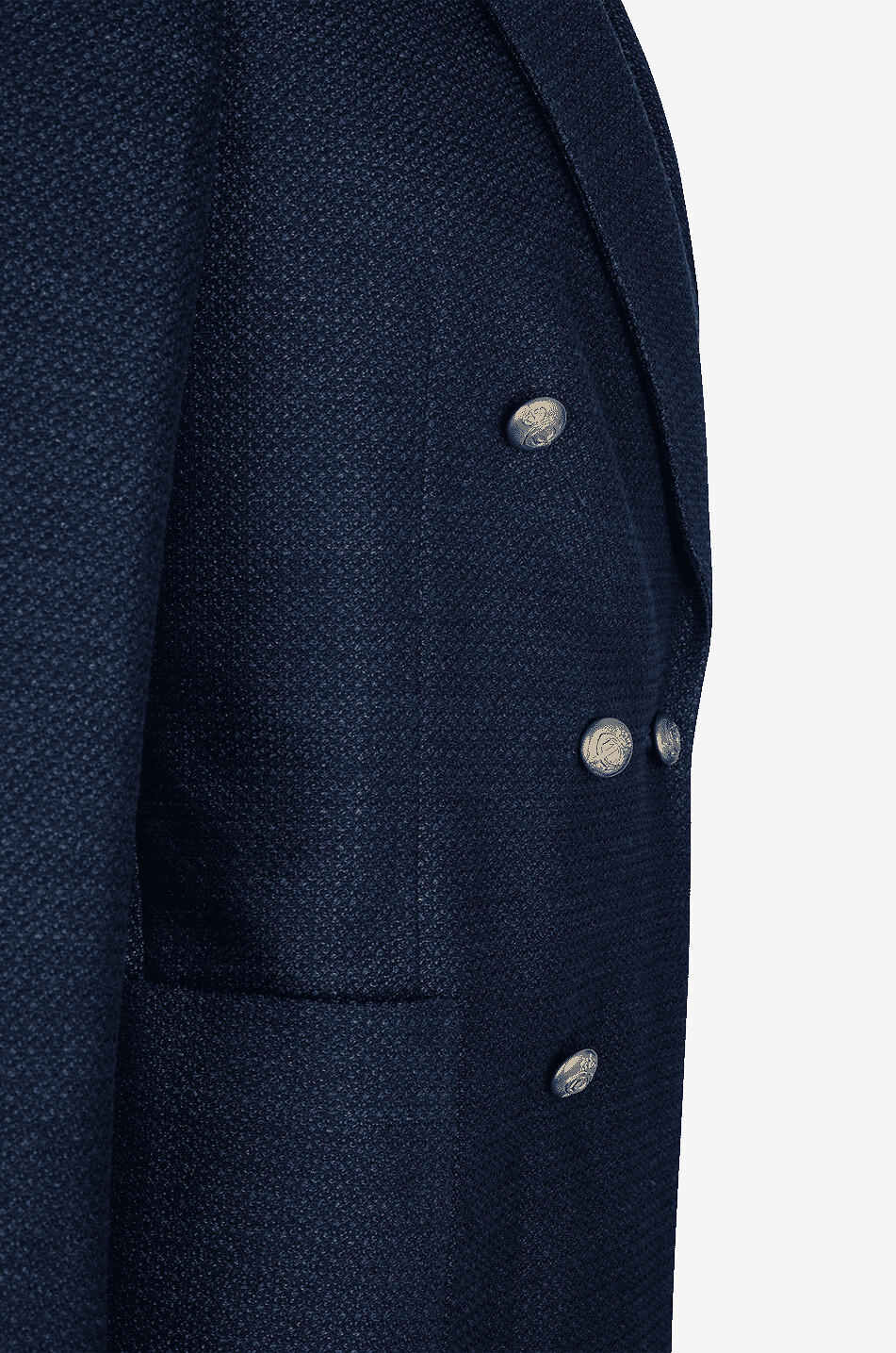 CIRCOLO 1901 Blazer en tweed de coton et lin à boutonnage double Homme BLEU FONCE 3