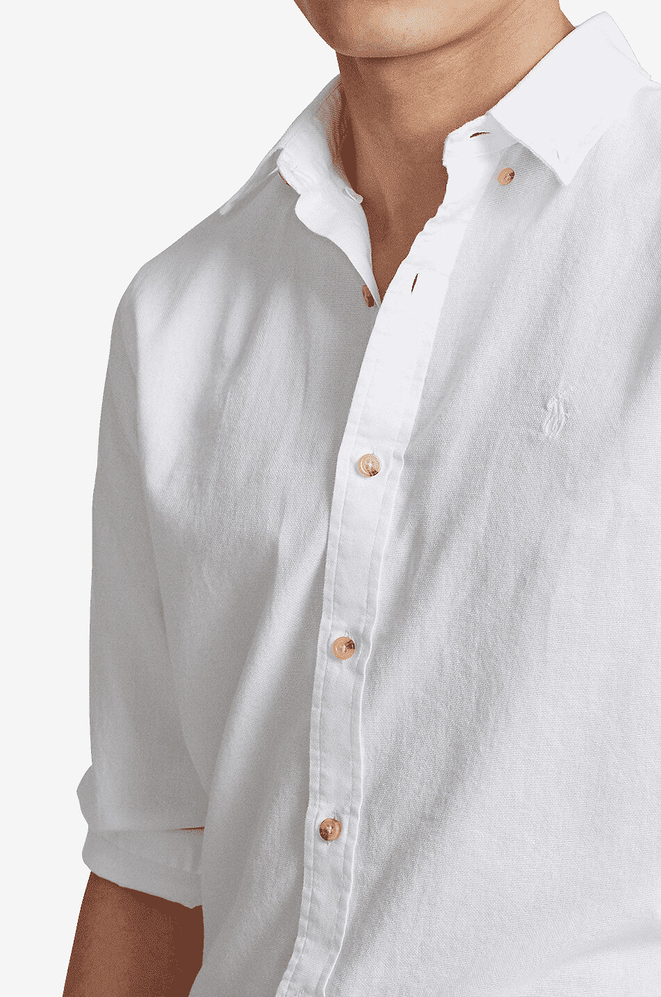 Chemise en dobby de coton Slim Fit Pony