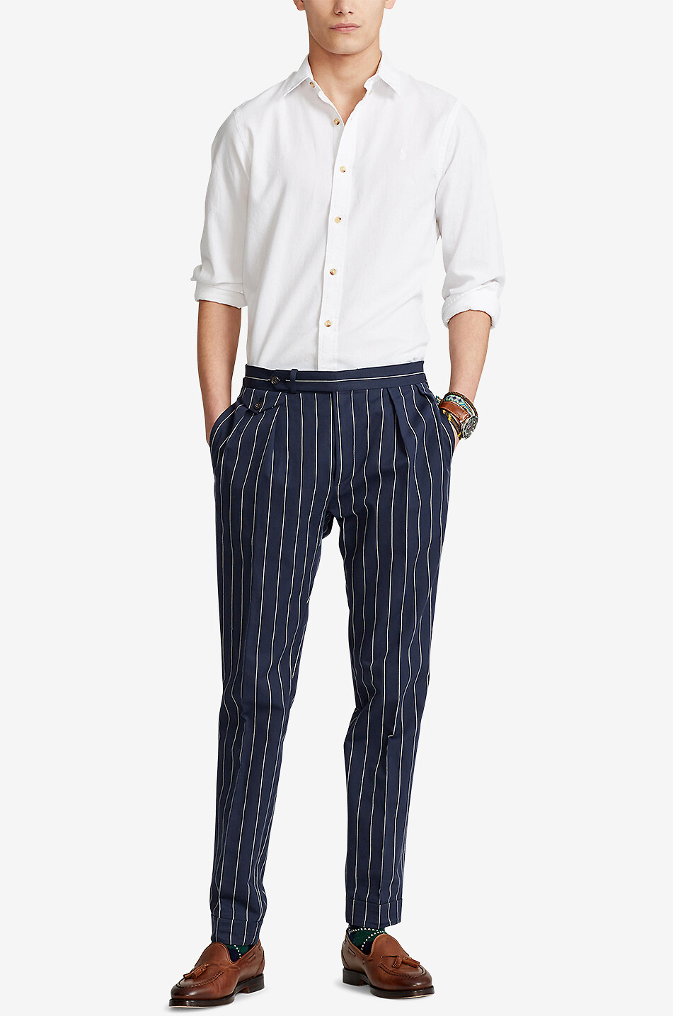 Chemise en dobby de coton Slim Fit Pony