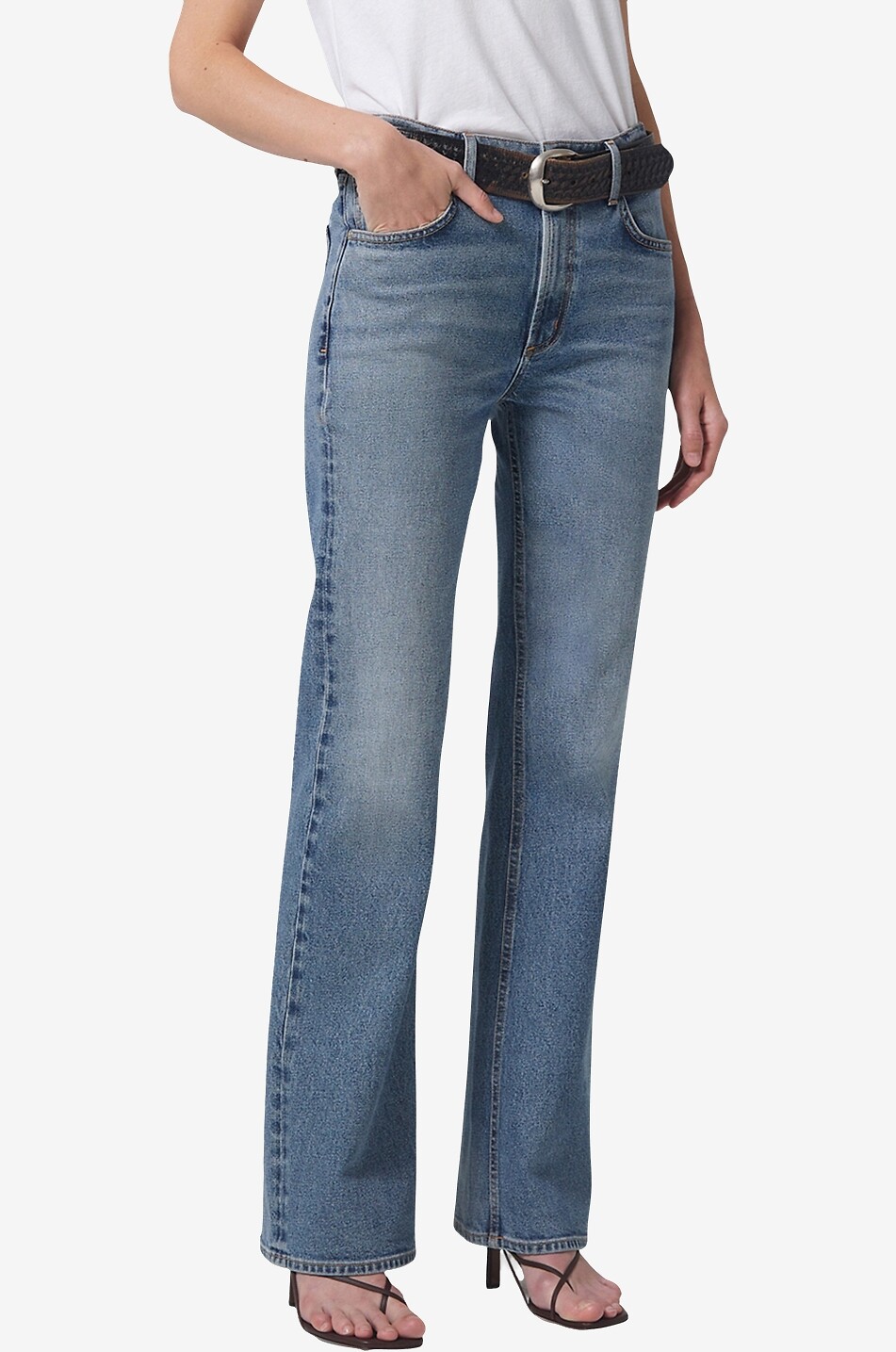 Vidia Mid Rise Boot Saga cotton bootcut jeans