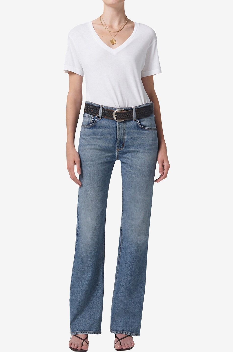 Vidia Mid Rise Boot Saga cotton bootcut jeans