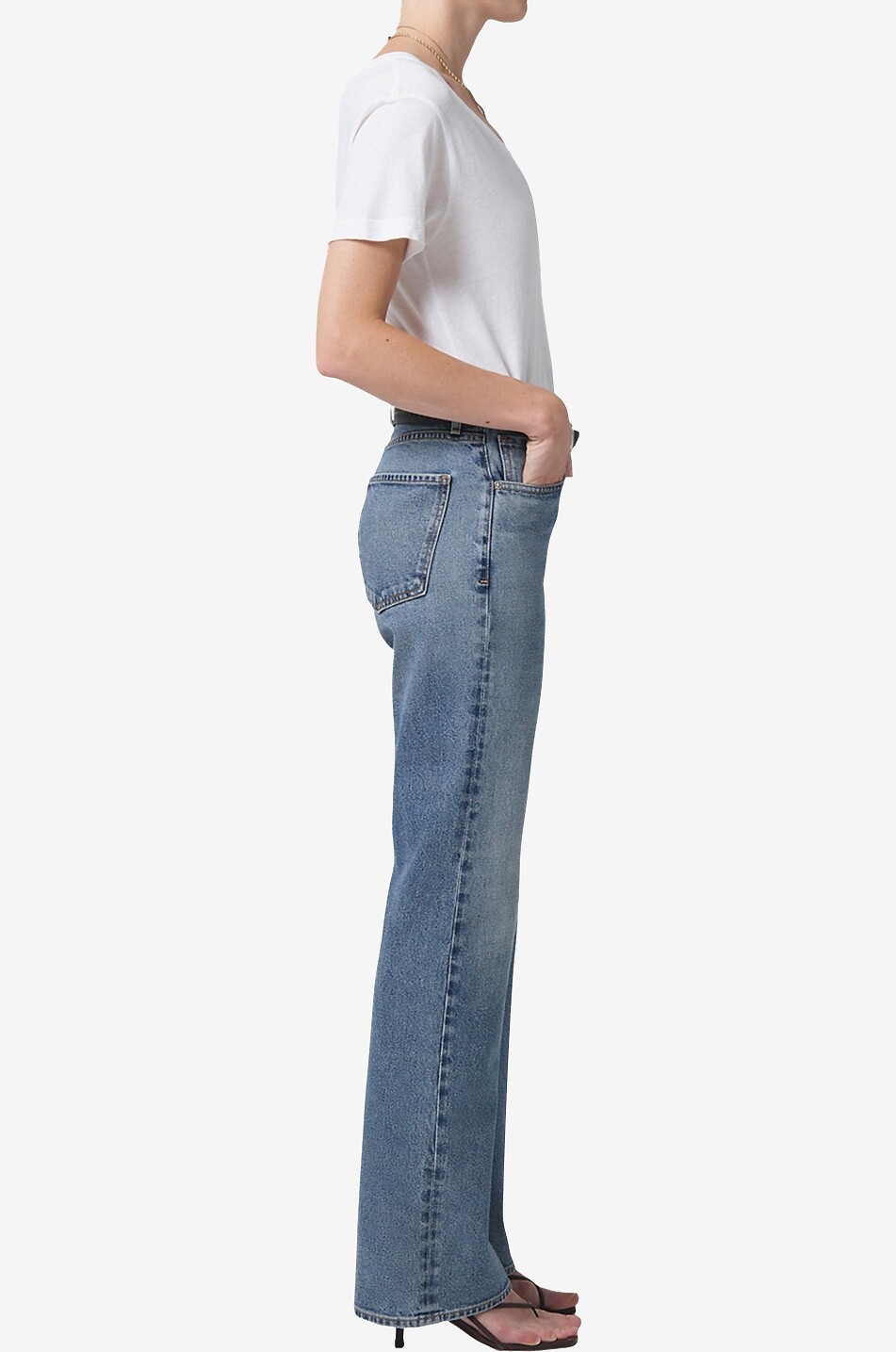 Vidia Mid Rise Boot Saga cotton bootcut jeans