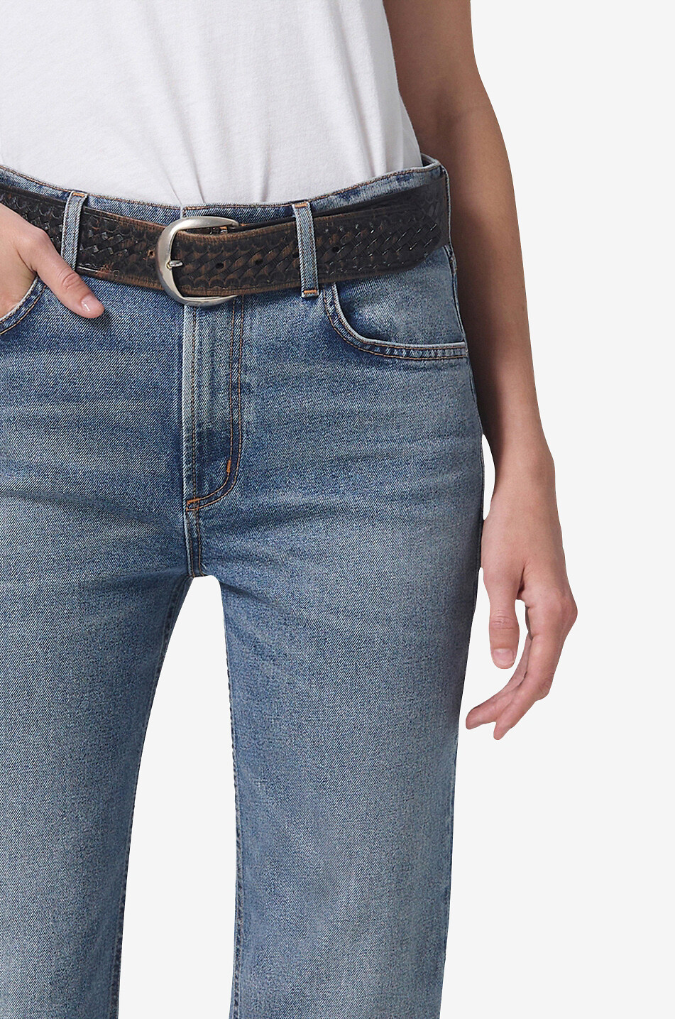 Vidia Mid Rise Boot Saga cotton bootcut jeans