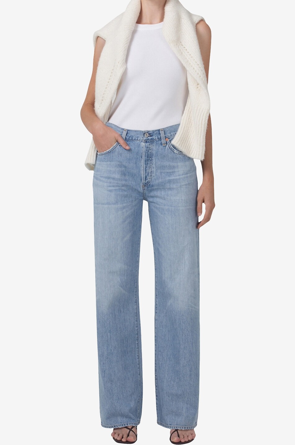Jean large en coton biologique Annina Tularosa