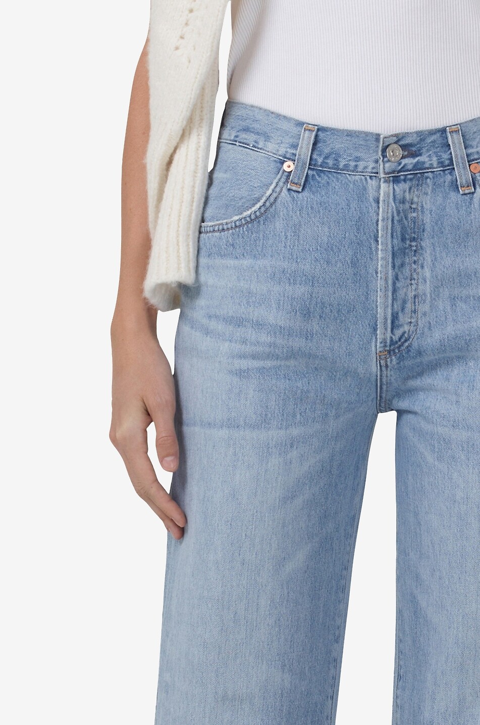 Jean large en coton biologique Annina Tularosa