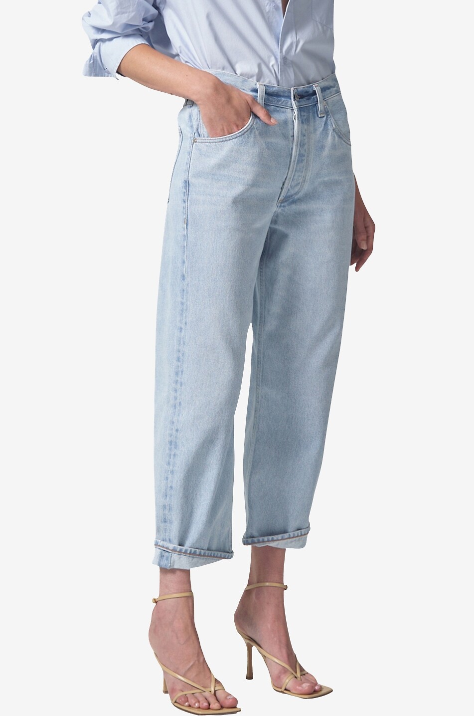 Verkürzte Jeans aus Baumwolle Dahlia Bow Leg Frequency