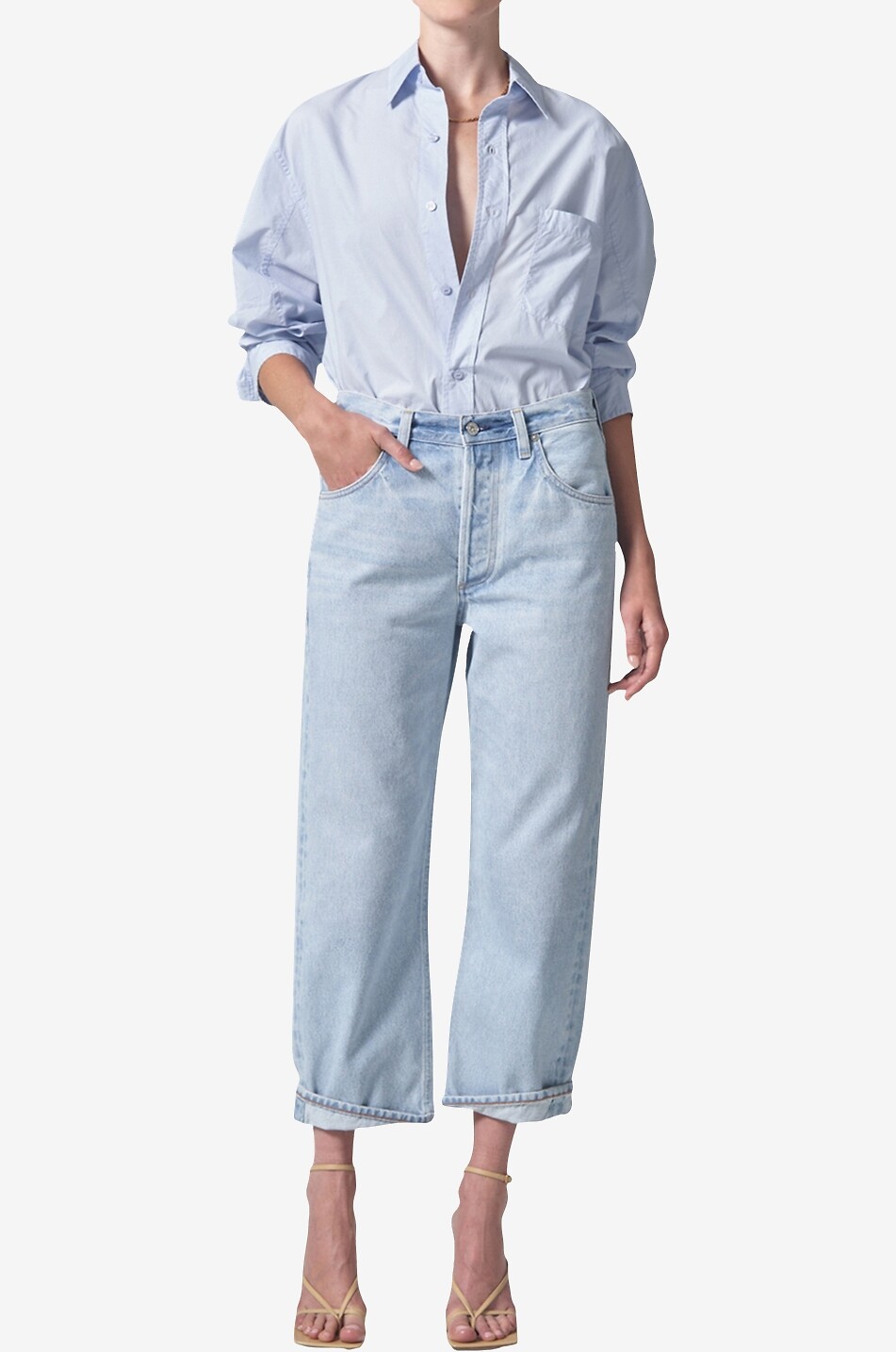 Verkürzte Jeans aus Baumwolle Dahlia Bow Leg Frequency