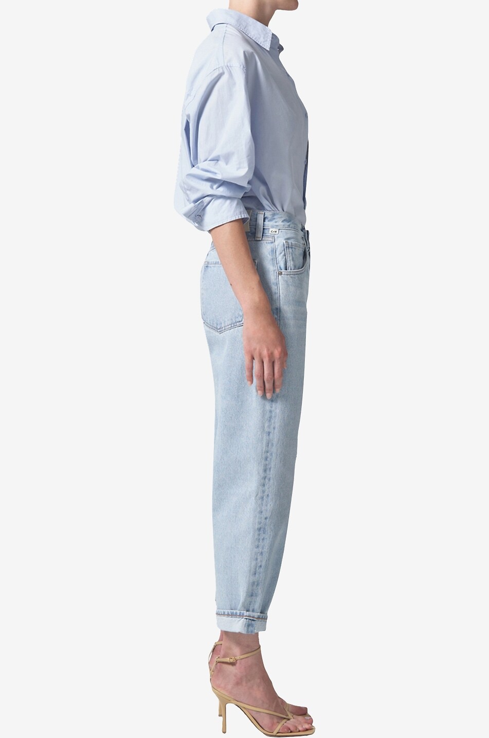 CITIZENS OF HUMANITY Dahlia Bow Leg Frequency cotton jeans Women BLUE 4