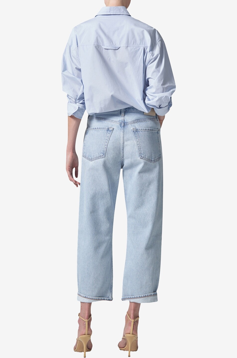 CITIZENS OF HUMANITY Dahlia Bow Leg Frequency cotton jeans Women BLUE 5