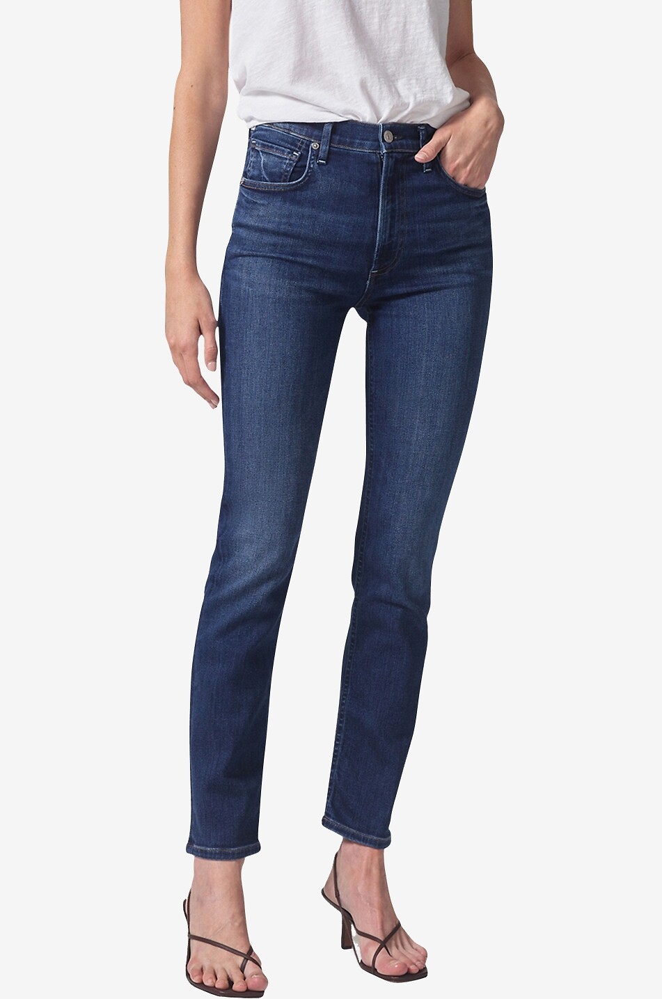 CITIZENS OF HUMANITY Sloane Provance cotton and lyocell skinny jeans Women DARK BLUE 3