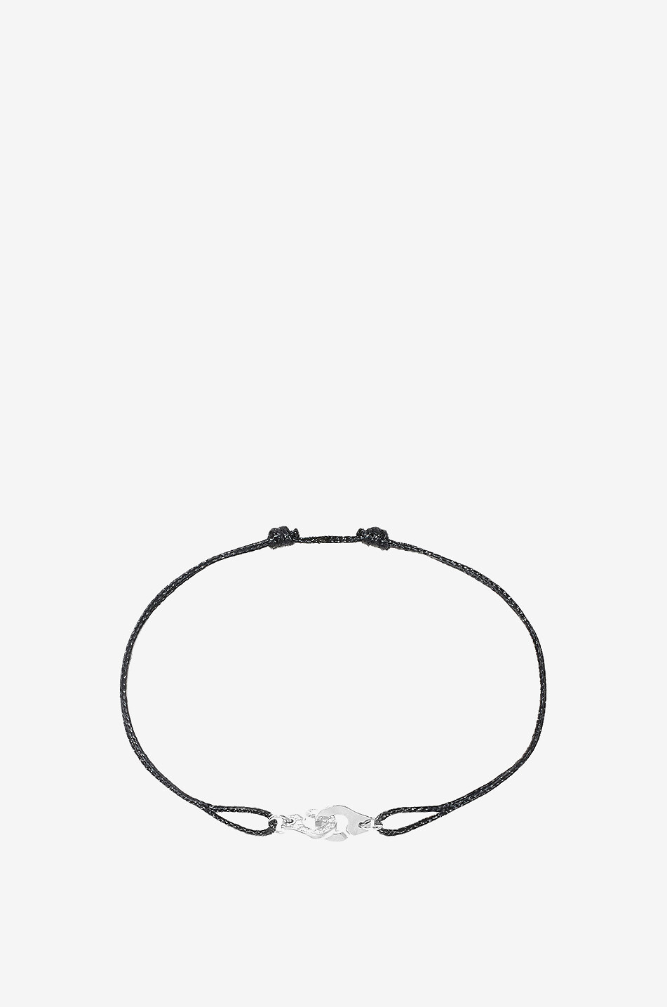 DINH VAN Bracelet sur cordon détail or blanc et diamants Menottes R6.5 Femme BLANC 1