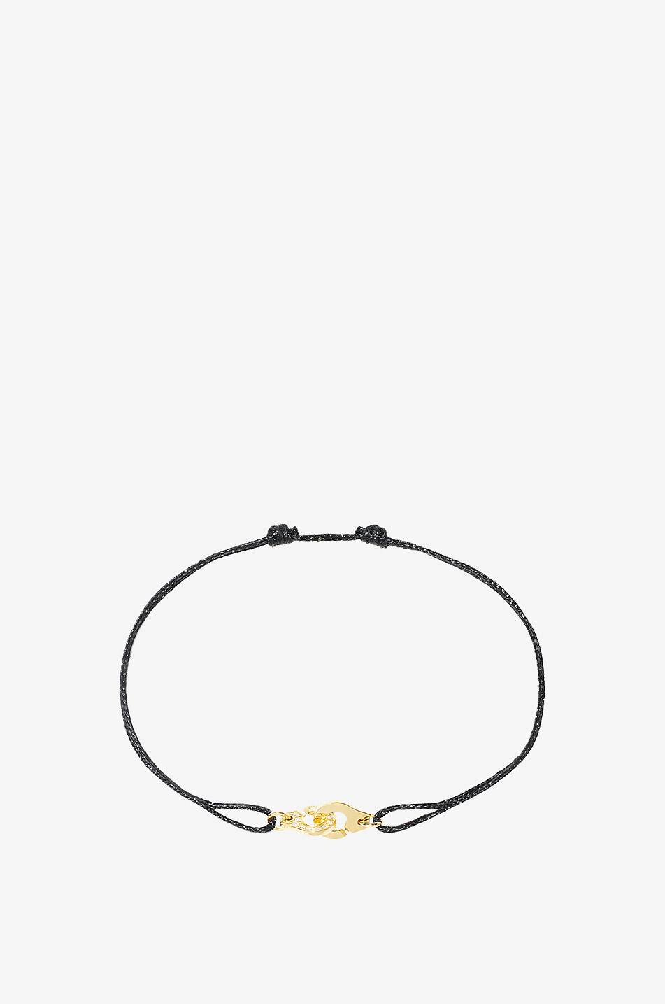 DINH VAN Bracelet sur cordon détail or jaune et diamants Menottes R6.5 Femme DORE 1