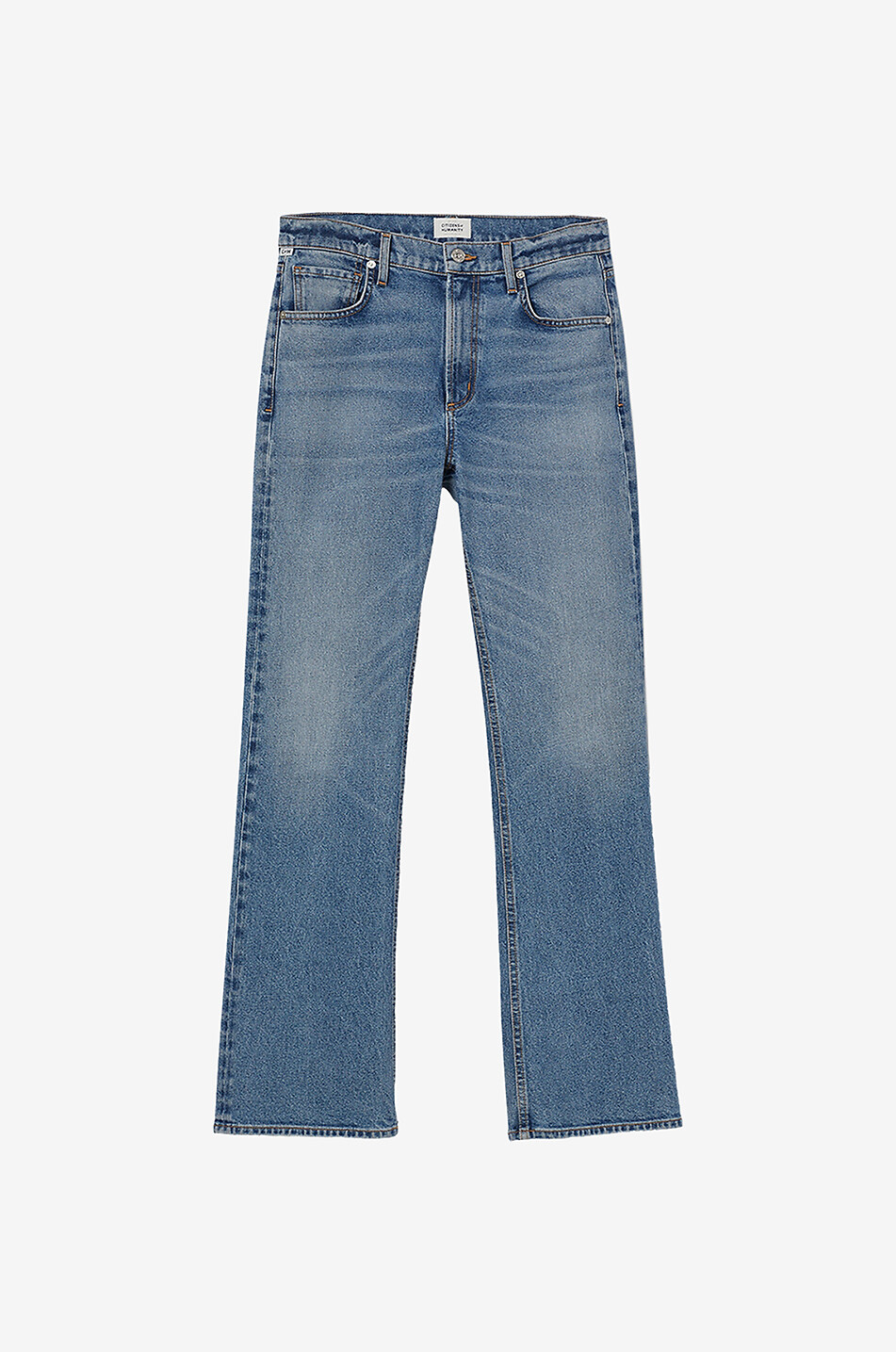 Vidia Mid Rise Boot Saga cotton bootcut jeans