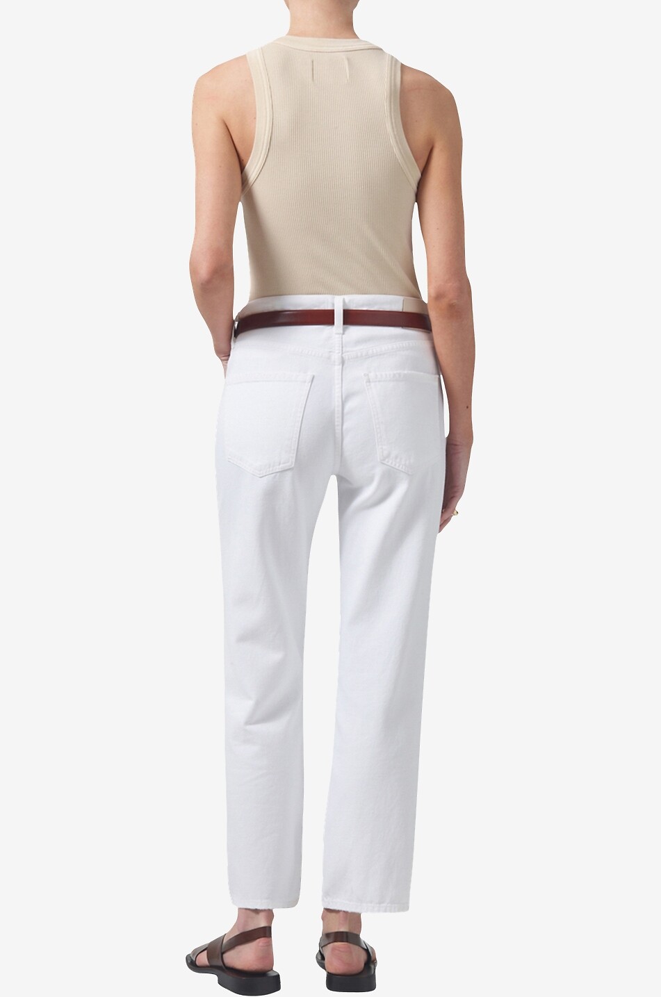 CITIZENS OF HUMANITY Emery Crop Seashell straight-leg jeans Women WHITE 5