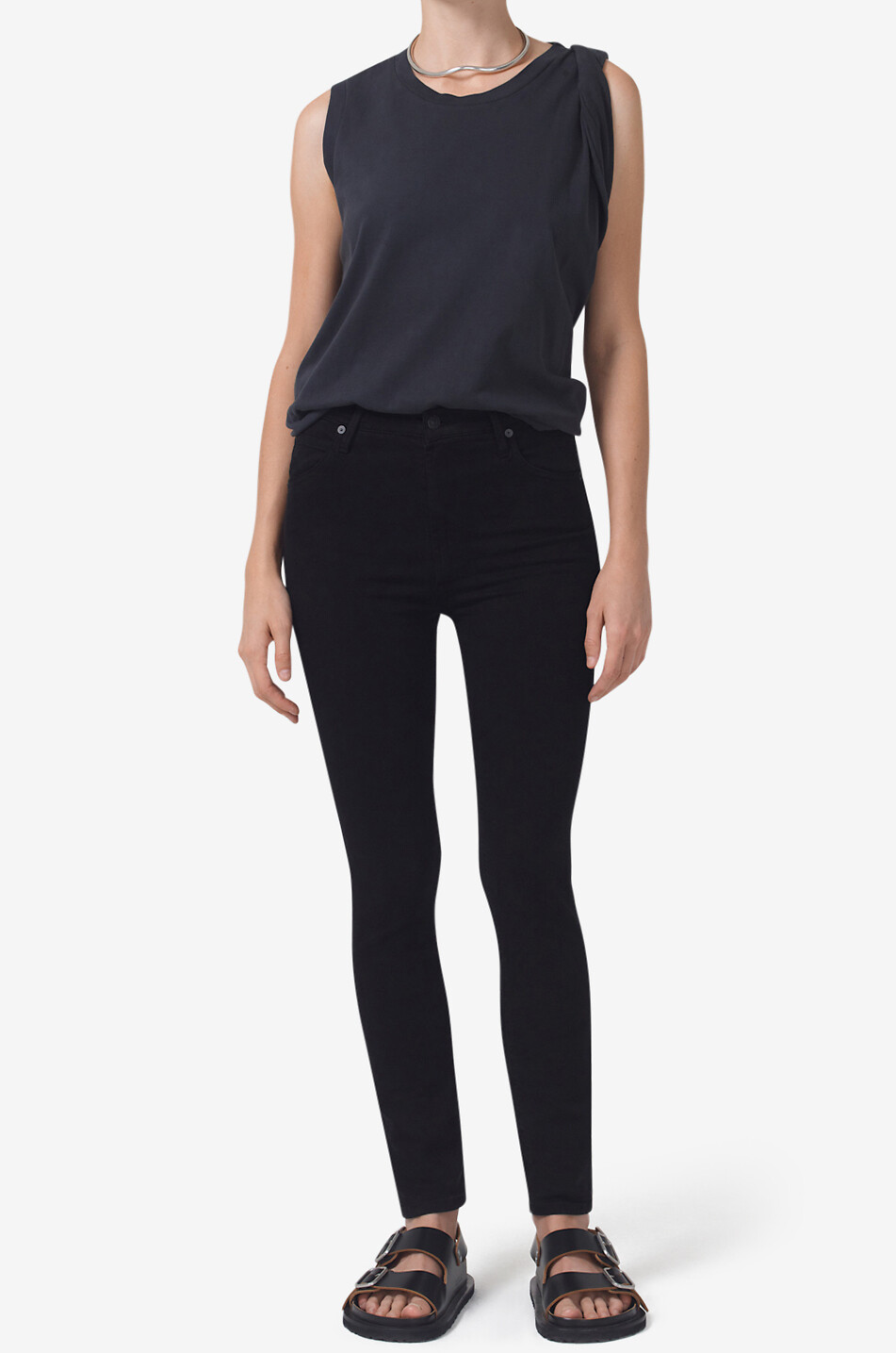 CITIZENS OF HUMANITY Chrissy High Rise skinny jeans Women BLACK 4