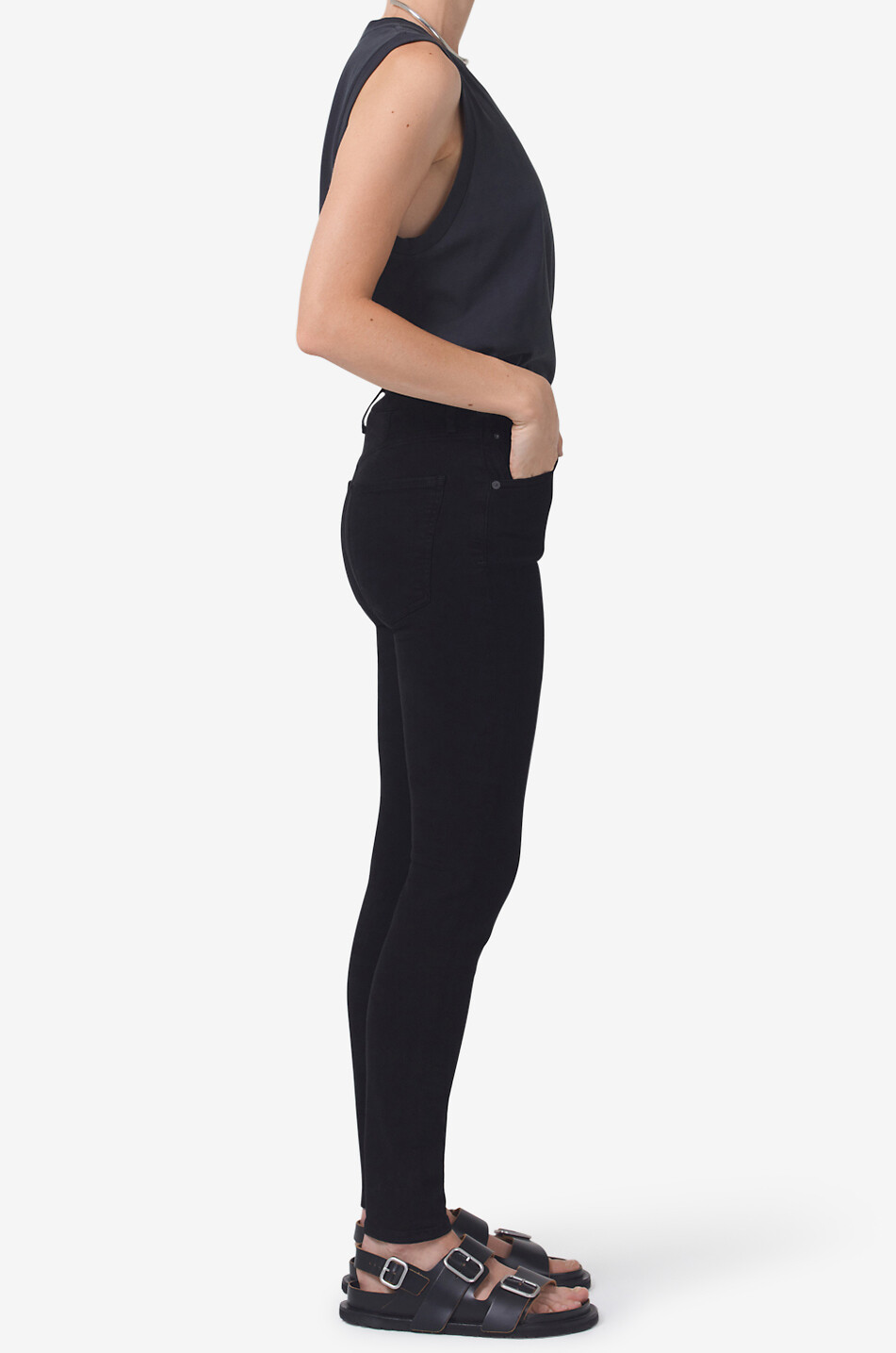 CITIZENS OF HUMANITY Chrissy High Rise skinny jeans Women BLACK 5