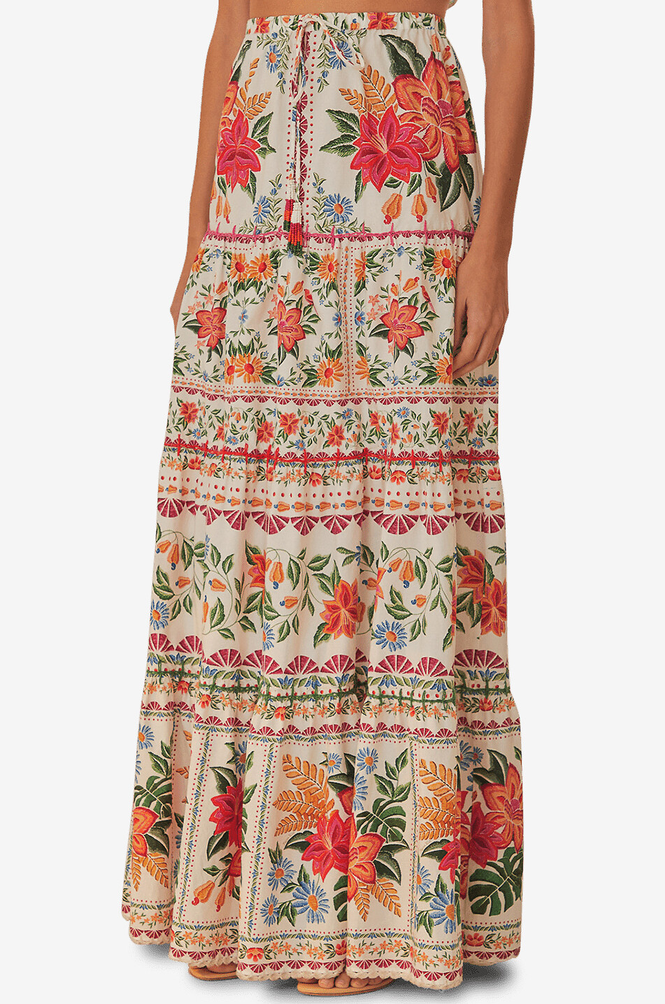 FARM RIO Ausgestellter Maxirock aus Popeline Bloom Garden Damen BUNT 3