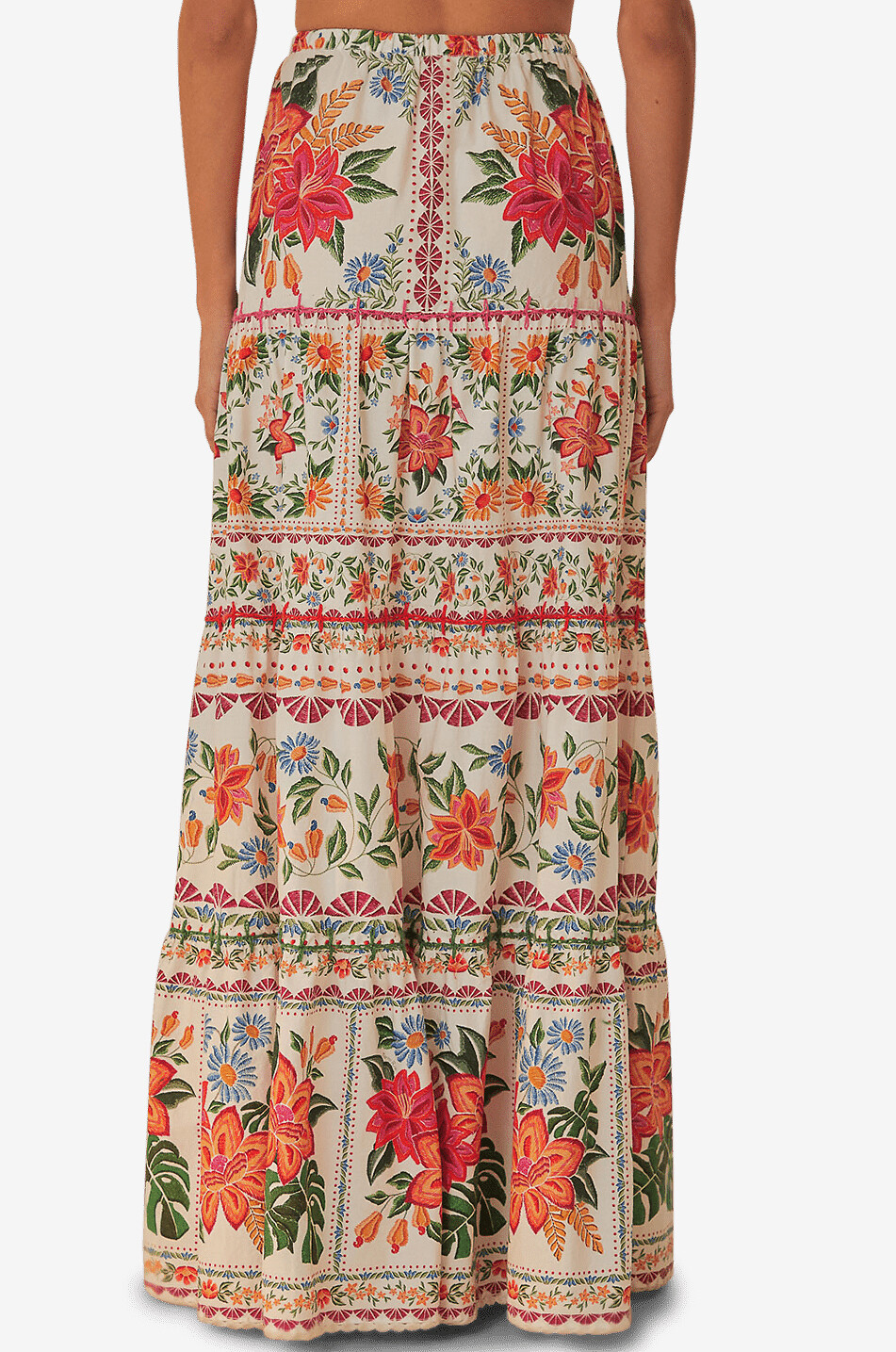 FARM RIO Ausgestellter Maxirock aus Popeline Bloom Garden Damen BUNT 4