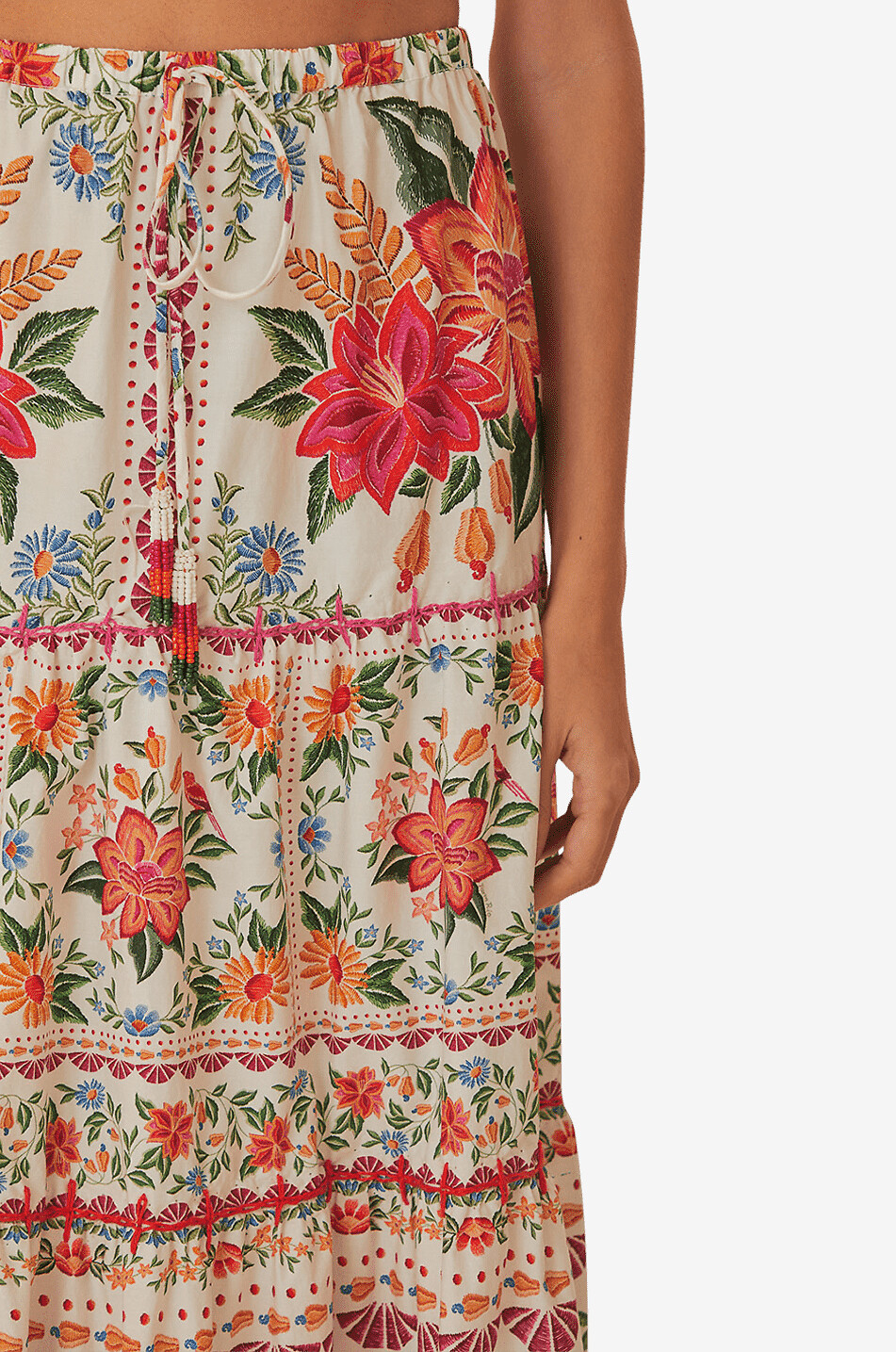 FARM RIO Ausgestellter Maxirock aus Popeline Bloom Garden Damen BUNT 5