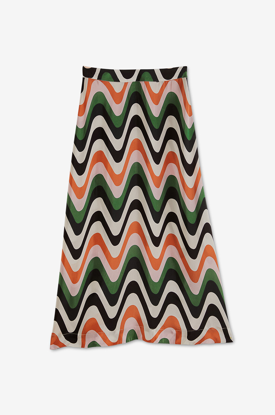 Jupe midi fluide Wave Gradient
