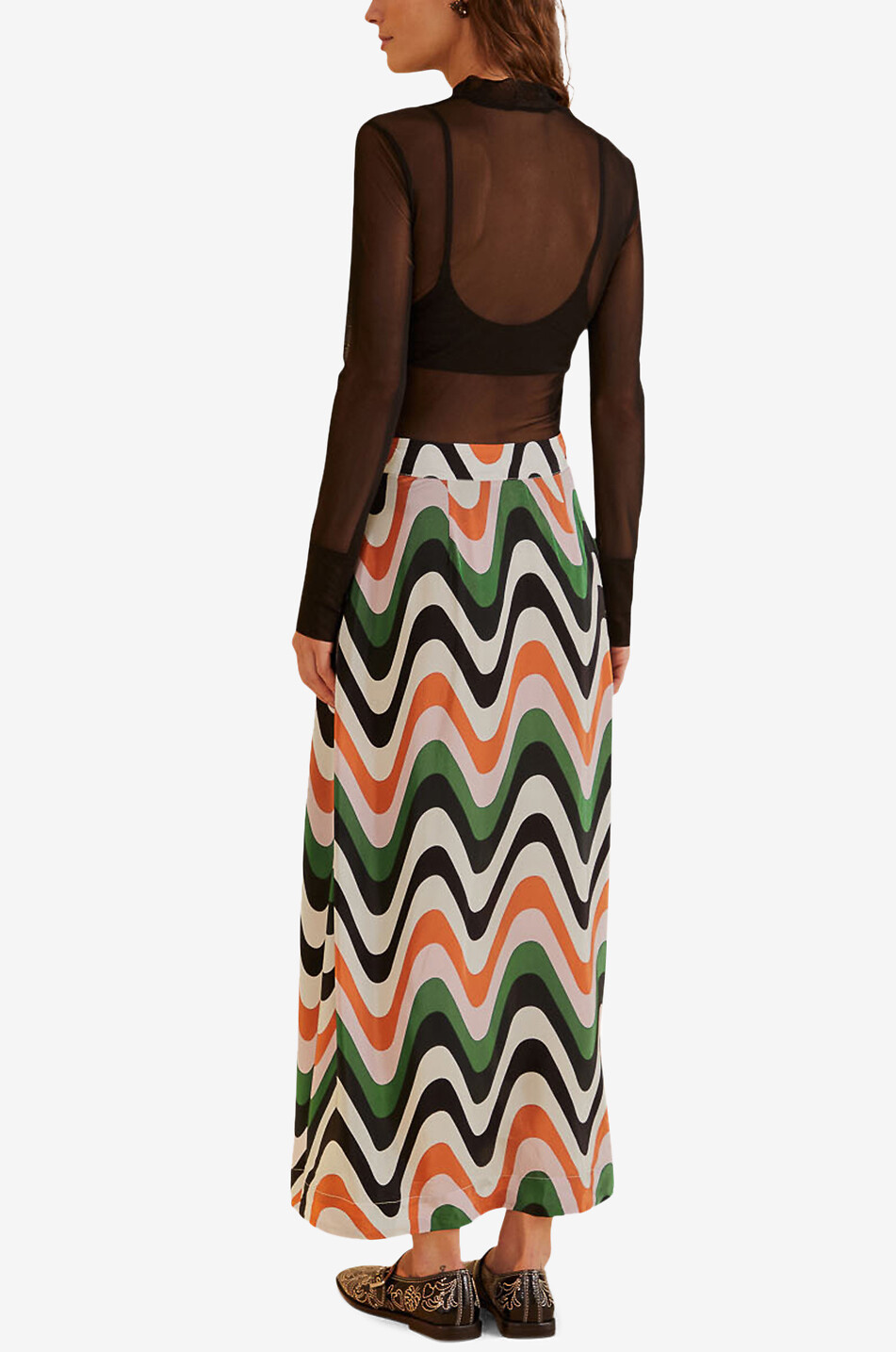 Fliessender Midirock Wave Gradient