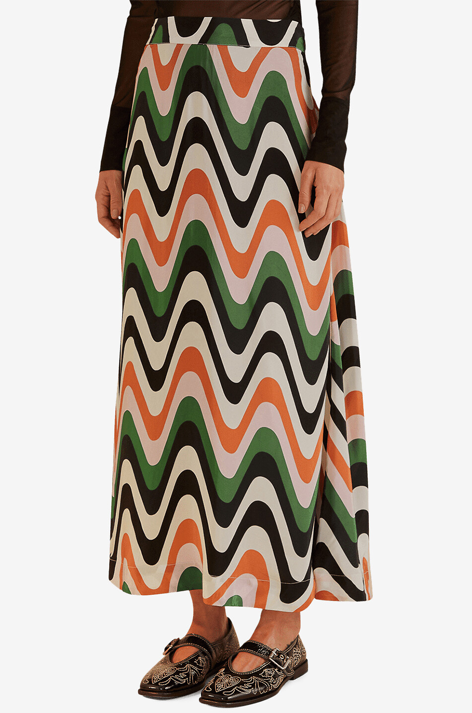 Fliessender Midirock Wave Gradient