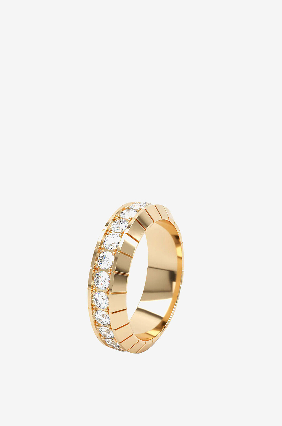 LOEV Ring aus Gelbgold und Diamanten Eternity Engraved 6mm Damen GOLDEN 1